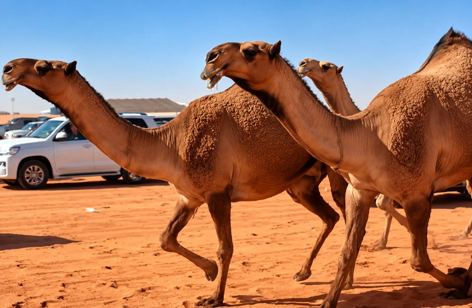 ناقتان من مهيوبات في الميدان